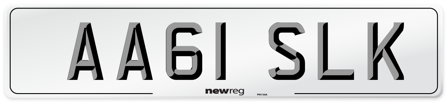 AA61 SLK Number Plate from New Reg